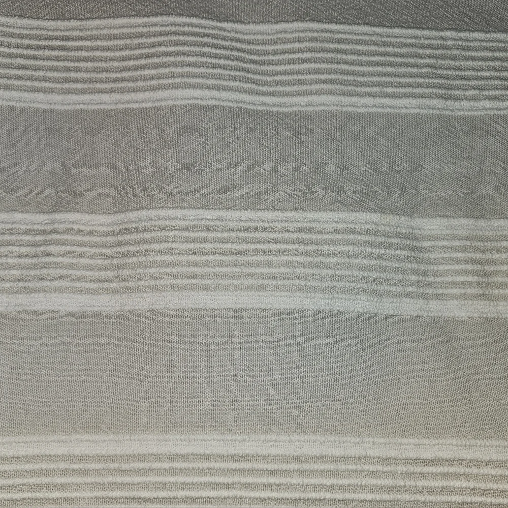 Vera Wang Gray White Horizontal Stripe Fabric Shower Curtain 64×66